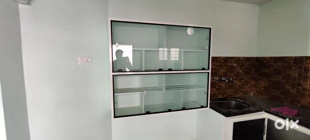 3 BHK with cupboards and fans and lights