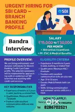 New opening for Back office