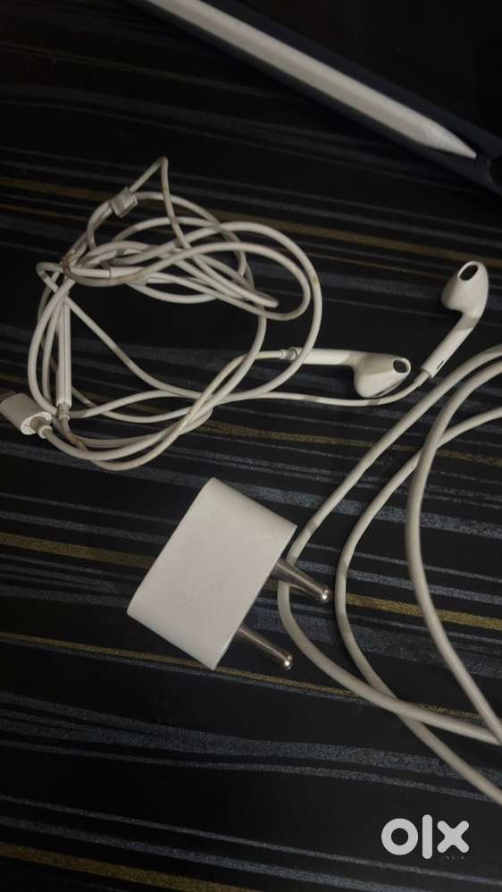 Apple Lightning 5 watt charger and ear phones