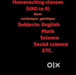 I can teach classes from u.k.g to 8