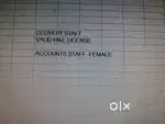 Delivery staff and accounts staff female