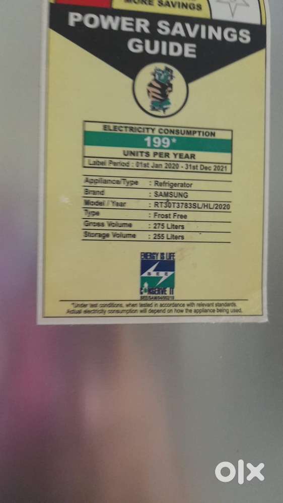 Grey coloured Samsung fridge