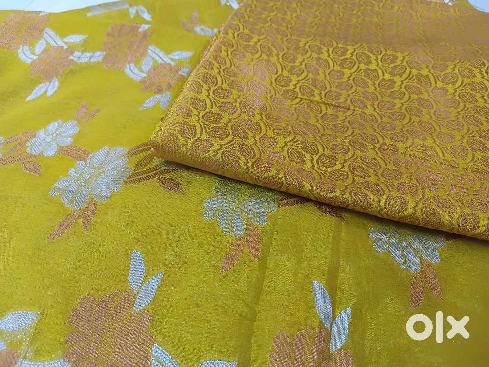 Elegant and chic yellow sari saree