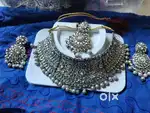 Bridel silver plated chokar