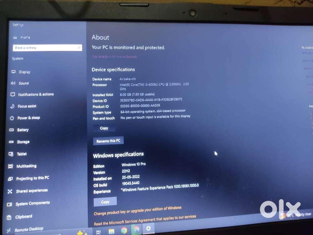 Hp laptop i3 6th gen 8gb ram 500gb hdd and 2gb gpu