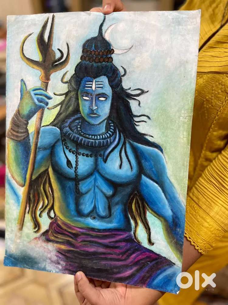 Handmade Mahadev painting - Symbol of power, Peace & Devotion.