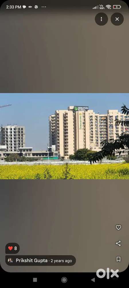 1bhk immediately semi furnished