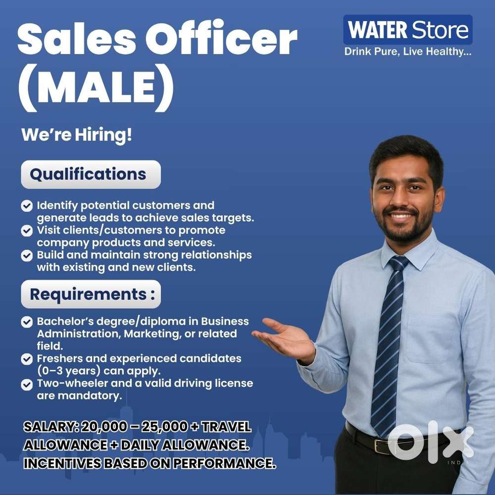 Wanted: Sales Officer (Male)