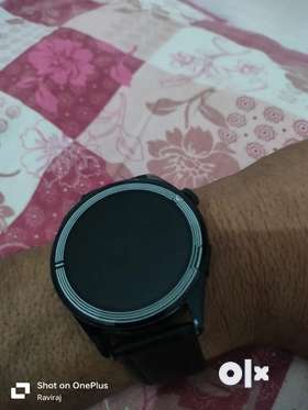 Pebble carbon leather strap smartwatch
