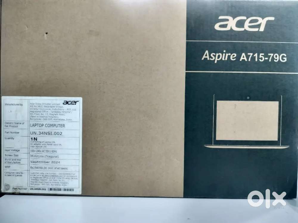 Acer Aspire 7 A715-79G 2 Laptops For sale Bill also available