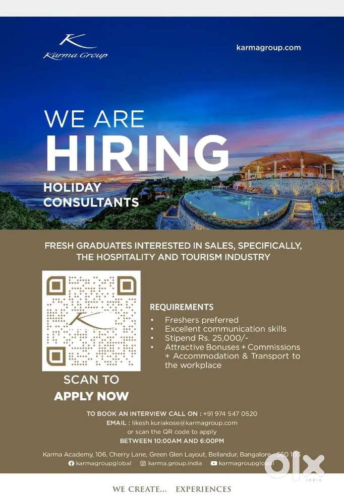 Sales consultant. Male and Female