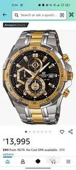 New seal pack casio edifice watch with bill and box