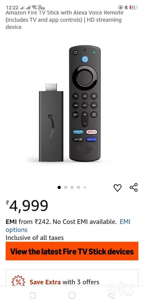 Fire sticks 10 day use HD