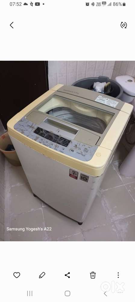LG 6.5 kg Fully Automatic Top Load Washing Machine White