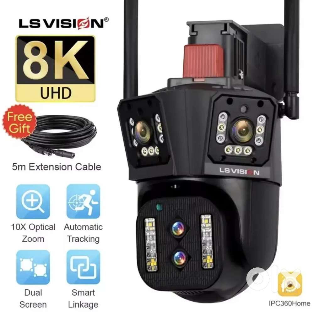 LS VISION 8K UHD PTZ WIFI Camera 10X Zoom Four
Lens
