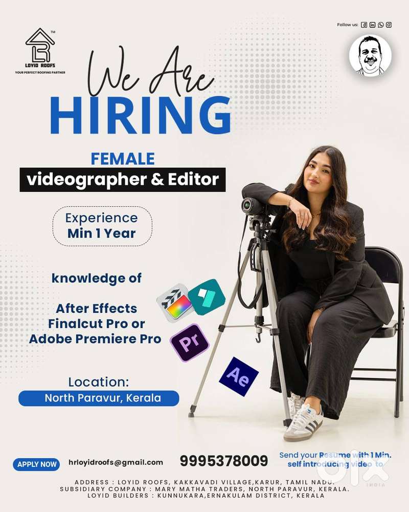 female videographer /editor