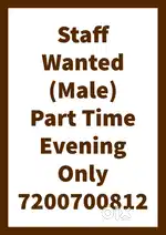 Delivery Person wanted part Time