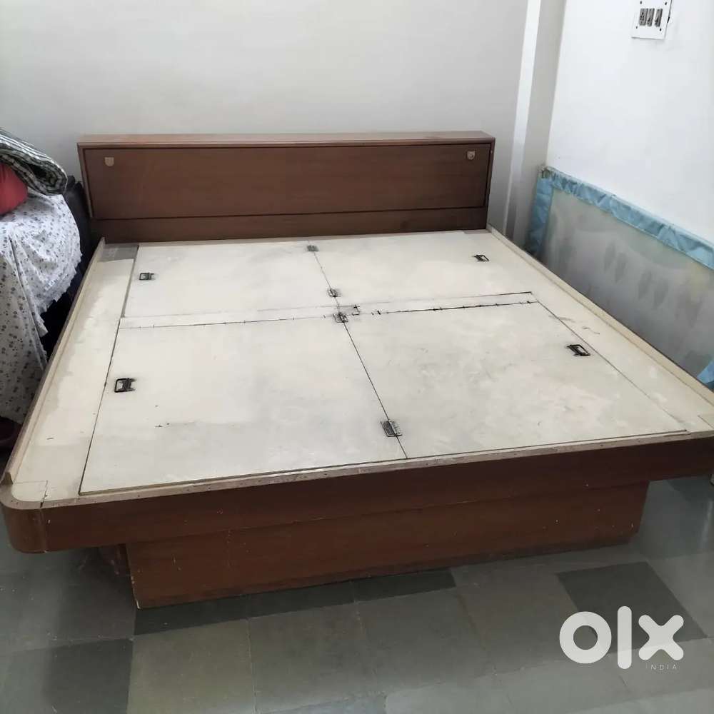 Double bed with storage