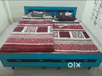 Double cot made of teak wood