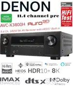 DENON AVC X 3800H
9.4 CHANNEL 
11.4 CHANNEL PROCESSING, 8K & 4K VIDEO