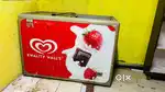Kwality wall’s fridge ss stove 2counters 2racks 4/8 light board flex