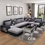 Allister u shape sofa set in aliyar Tanveer Recliner furniture
