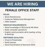 Female & Male Staff Wanted