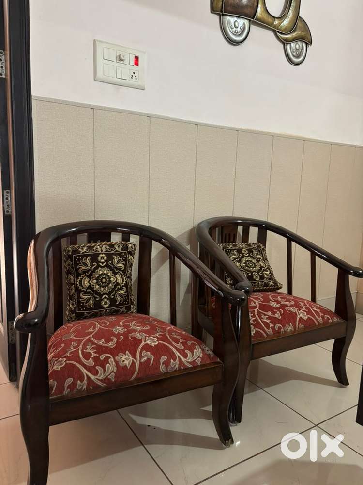 Two seater sofas-3 qty with centre table 2 chairs and 2 counter chairs