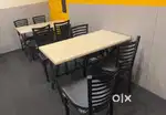 4 seater Table 10pcs with 40 chairs 2steel conter