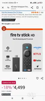 Amazon fire tv stick 3rd generation totally new condition