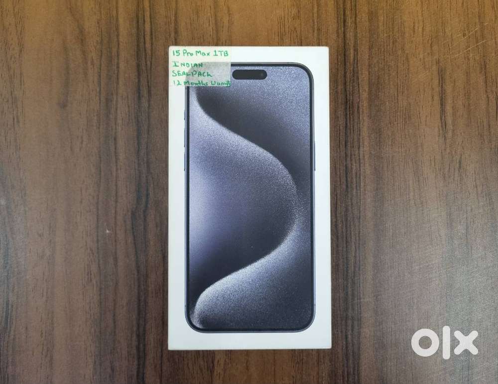 iPhone 15 Pro Max 1TB Storage Seal Pack Indian Unit Titanium Blue