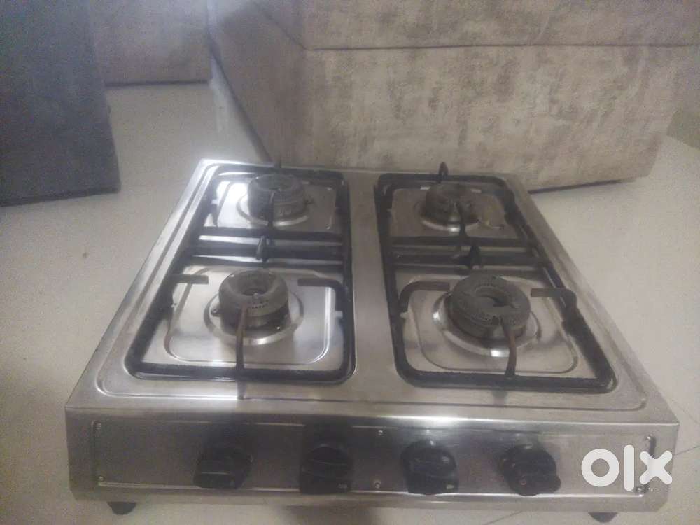 4 burner stainless steel gas stove