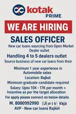Sales Officer Car Loans