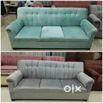 Flower design fabric 3 seater sofas