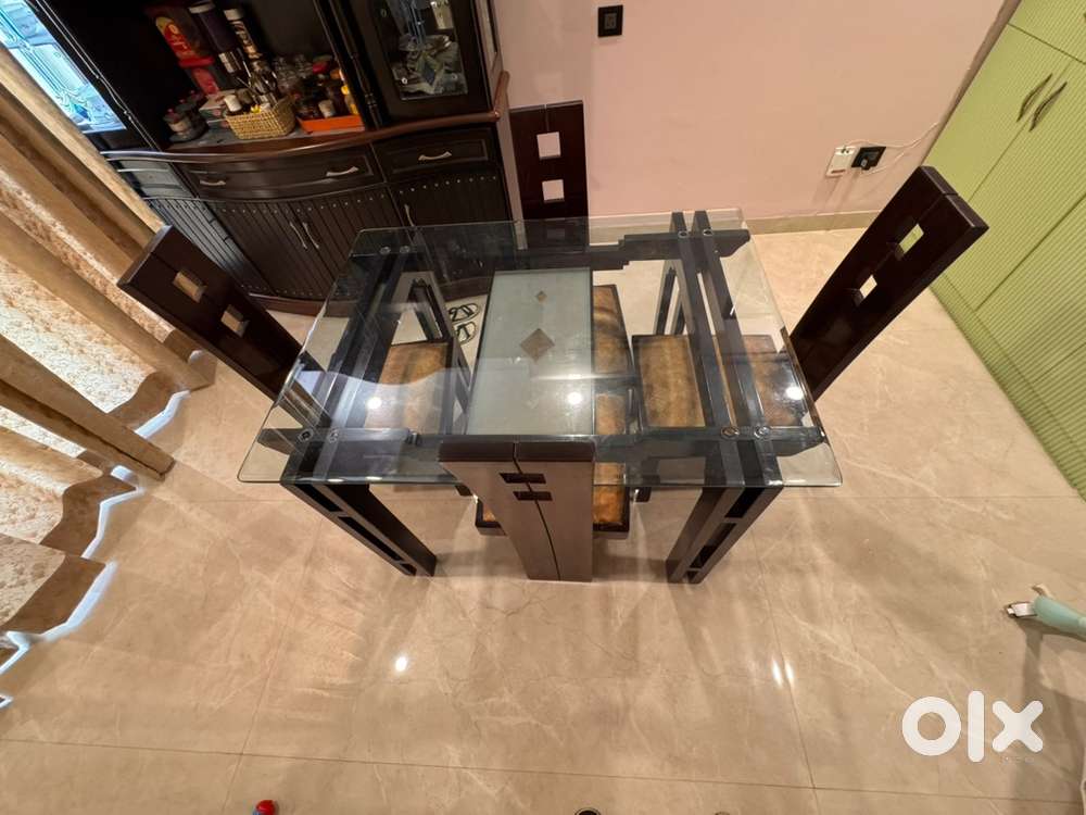 4-seater solid wood dining table