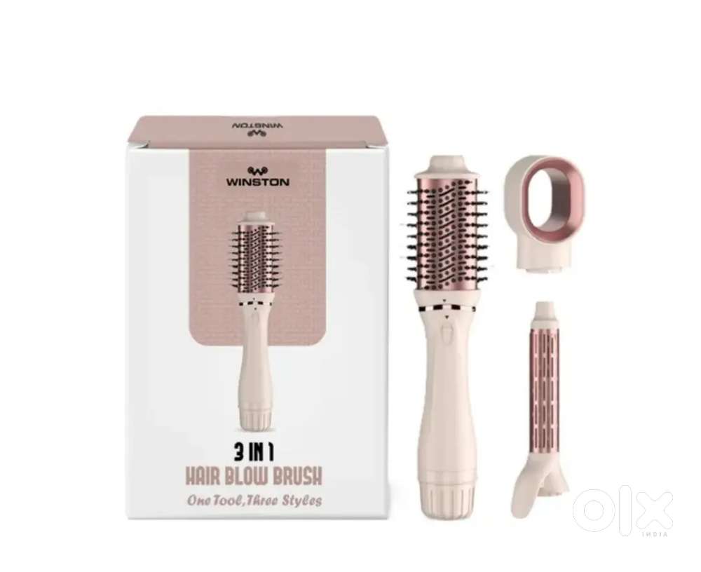 Winston 3 in 1 Hair Blow Brush - Pink & Rose Gold