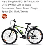 Hero Slingshot Mountain Cycle , used only one day, MRP Rs.7990