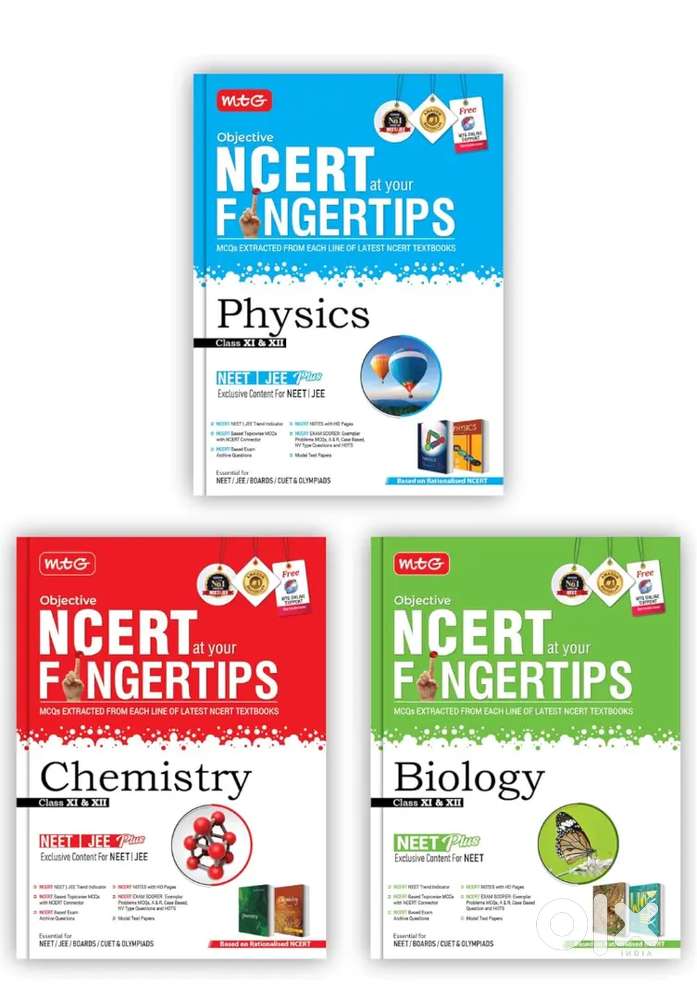 MTG NCERT at Your Fingertips Physics,Chemistry,Biology (Class 11 & 12)
