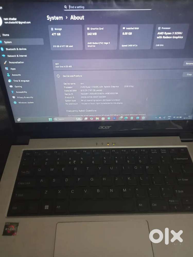 Acer one 14 price 8 gb ram 512 gb rom price 18000/-