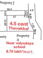4.5 & 6.2cent,Near vidyodaya schl,Thevakkal,Infopark Kakkanad