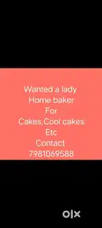Home baking lady