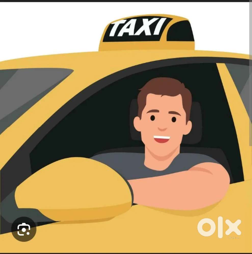 Red taxi car driver job