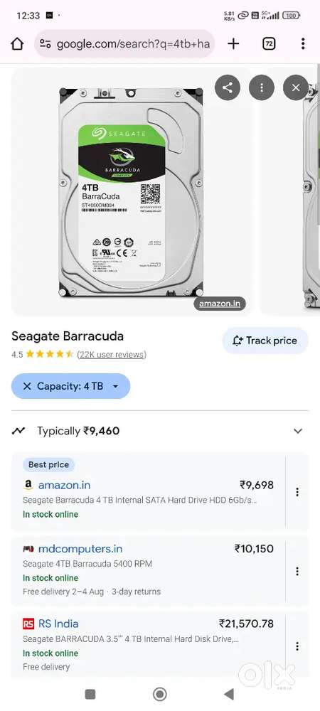 Seagate 4tb hdd sata 6gb speed 7200 rpm laptops and desktop repair
