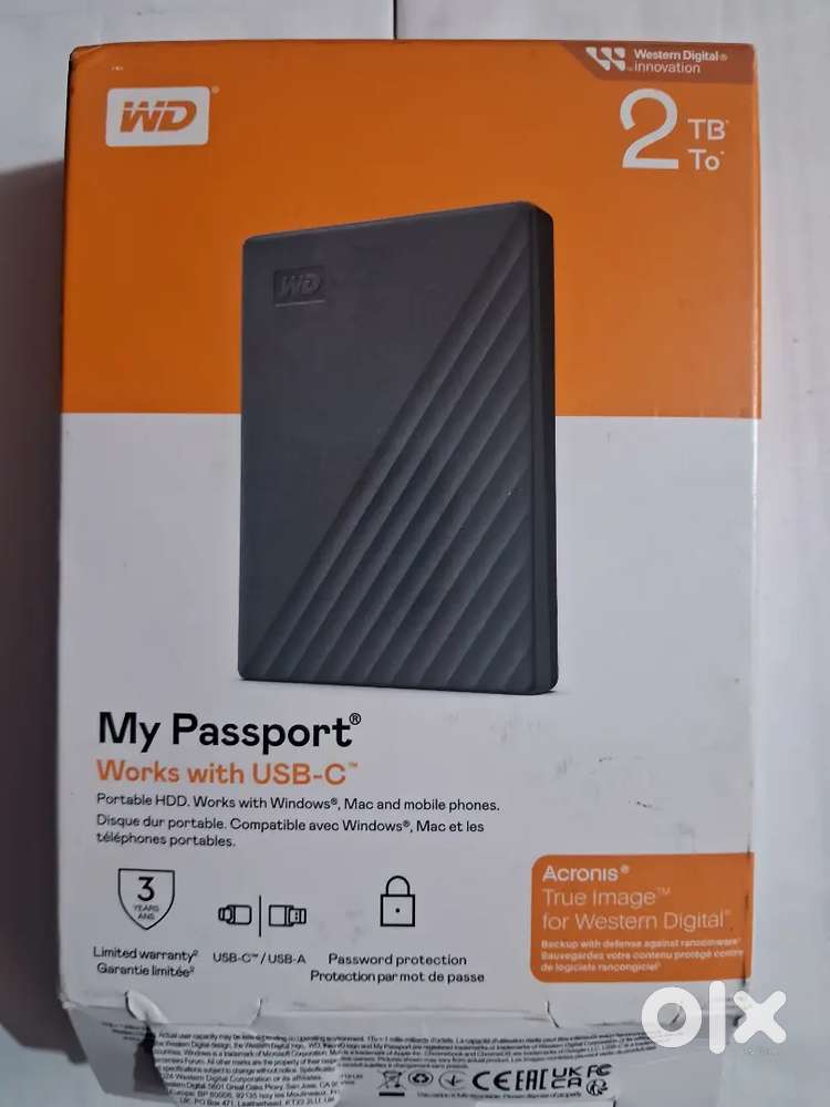Western Digital (WD) My Passport 2 TB Fully Unused New Conditions