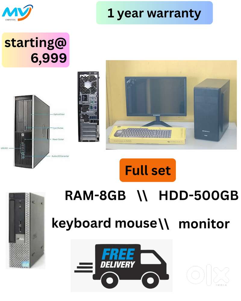 Desktop Laptop CPU Full Set i3-i5-i7 Available @ Low Price