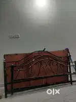Metal Bed Frame with Plywood Board – Good Condition