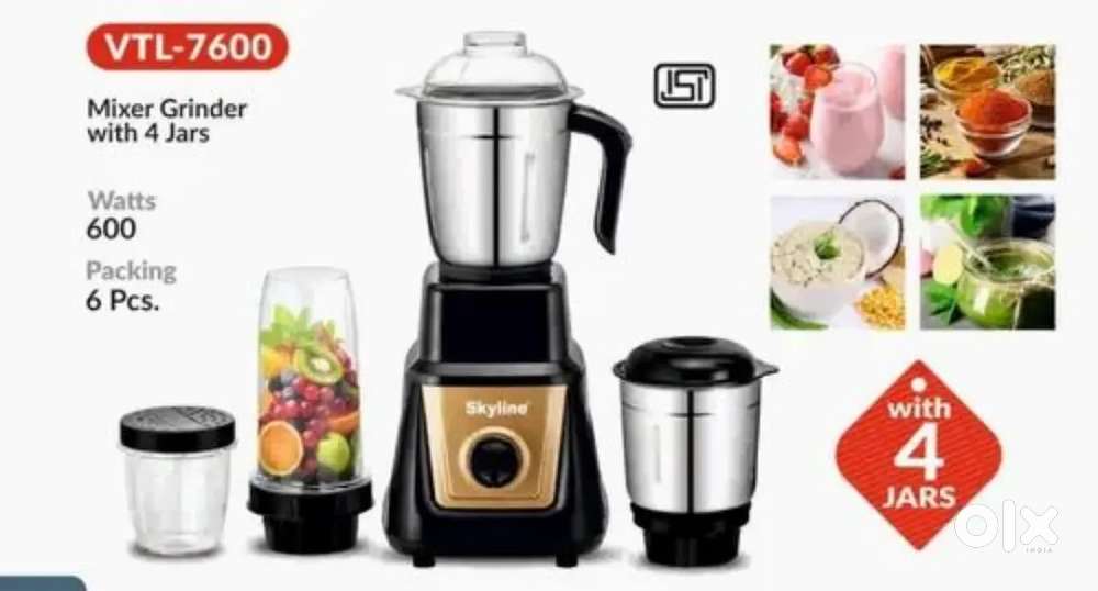 Mixer grinder with 4 jars Skyline grind blend xpert