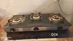 Glass top 3burner gas stove Butterfly