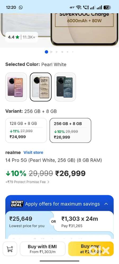 Realme 14 pro 5g 8+10/256Gb no bargaining