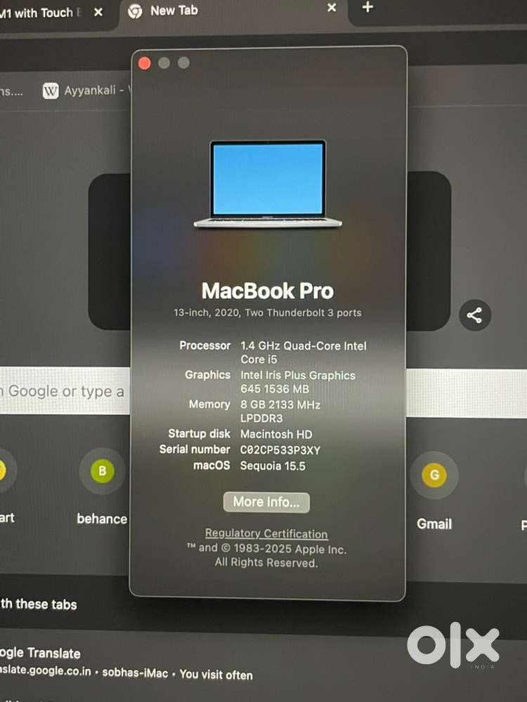 Macbook pro 2020 model